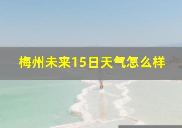 梅州未来15日天气怎么样