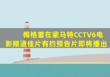 梅格雷在蒙马特CCTV6电影频道佳片有约预告片即将播出