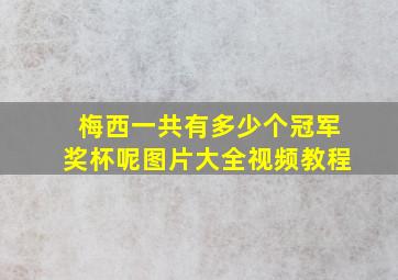 梅西一共有多少个冠军奖杯呢图片大全视频教程