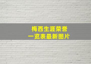 梅西生涯荣誉一览表最新图片