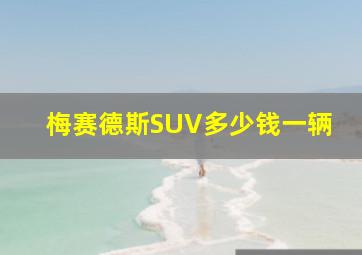 梅赛德斯SUV多少钱一辆