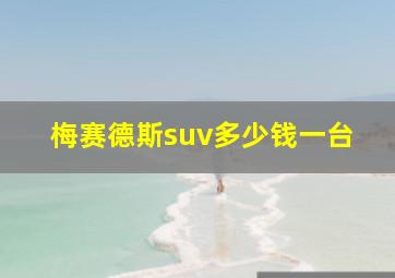 梅赛德斯suv多少钱一台