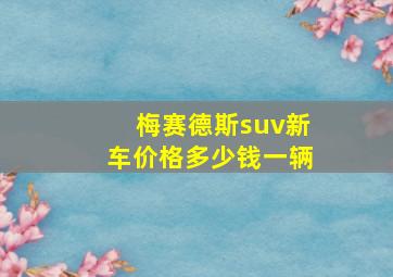 梅赛德斯suv新车价格多少钱一辆