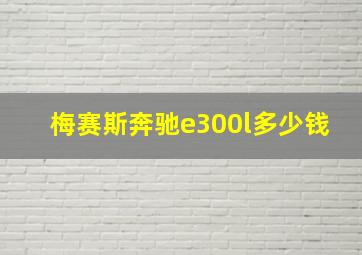 梅赛斯奔驰e300l多少钱