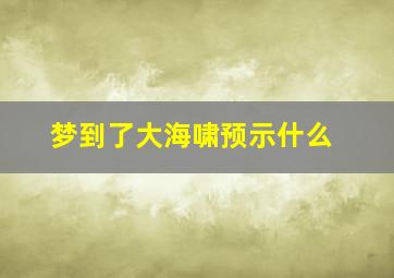 梦到了大海啸预示什么