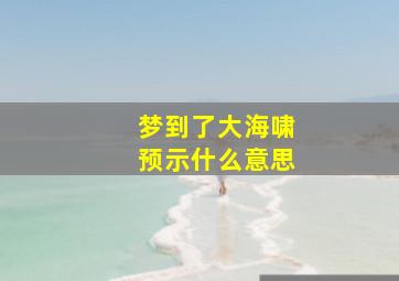 梦到了大海啸预示什么意思