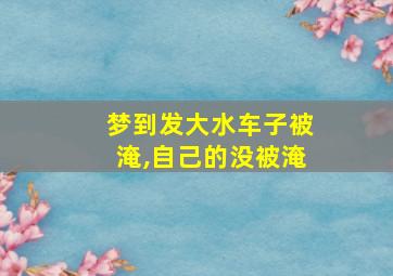 梦到发大水车子被淹,自己的没被淹