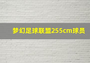 梦幻足球联盟255cm球员