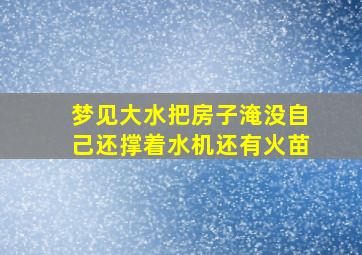 梦见大水把房子淹没自己还撑着水机还有火苗