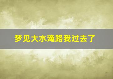 梦见大水淹路我过去了