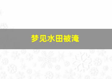 梦见水田被淹