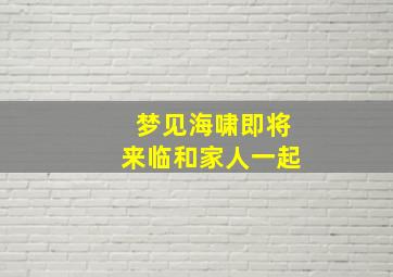 梦见海啸即将来临和家人一起