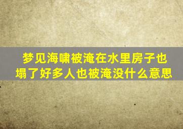 梦见海啸被淹在水里房子也塌了好多人也被淹没什么意思