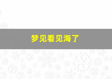 梦见看见海了