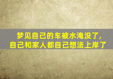 梦见自己的车被水淹没了,自己和家人都自己想法上岸了