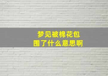 梦见被棉花包围了什么意思啊