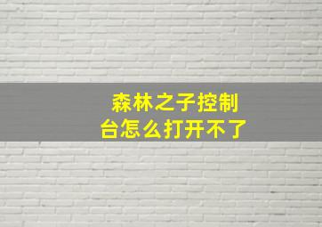 森林之子控制台怎么打开不了