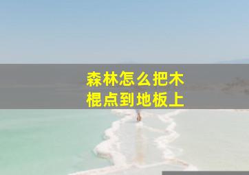 森林怎么把木棍点到地板上