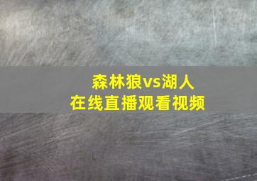 森林狼vs湖人在线直播观看视频