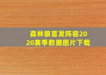 森林狼首发阵容2020赛季数据图片下载