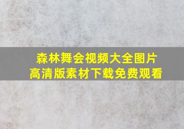 森林舞会视频大全图片高清版素材下载免费观看