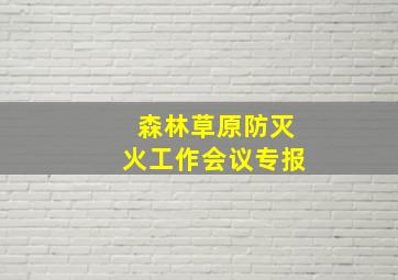 森林草原防灭火工作会议专报