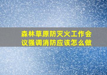 森林草原防灭火工作会议强调消防应该怎么做