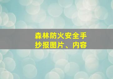 森林防火安全手抄报图片、内容