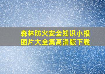 森林防火安全知识小报图片大全集高清版下载