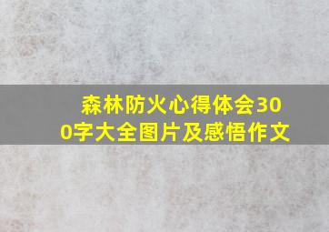 森林防火心得体会300字大全图片及感悟作文