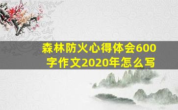 森林防火心得体会600字作文2020年怎么写