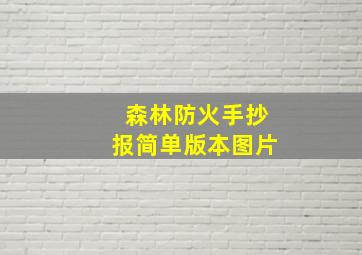 森林防火手抄报简单版本图片