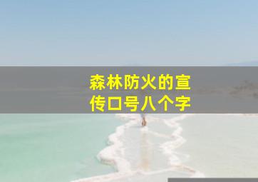 森林防火的宣传口号八个字