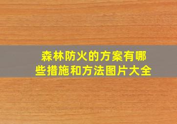 森林防火的方案有哪些措施和方法图片大全