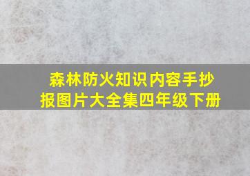 森林防火知识内容手抄报图片大全集四年级下册