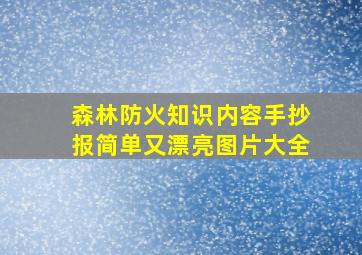 森林防火知识内容手抄报简单又漂亮图片大全