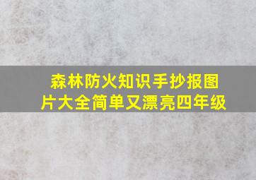 森林防火知识手抄报图片大全简单又漂亮四年级