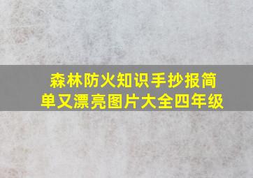 森林防火知识手抄报简单又漂亮图片大全四年级