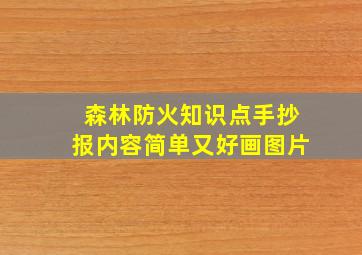 森林防火知识点手抄报内容简单又好画图片