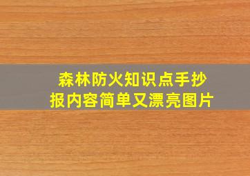 森林防火知识点手抄报内容简单又漂亮图片