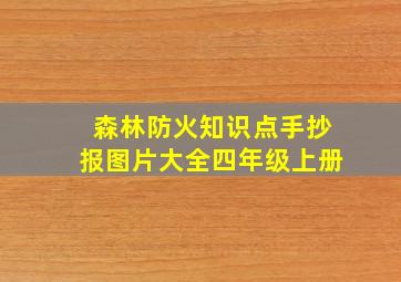 森林防火知识点手抄报图片大全四年级上册