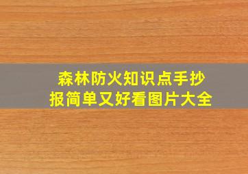 森林防火知识点手抄报简单又好看图片大全