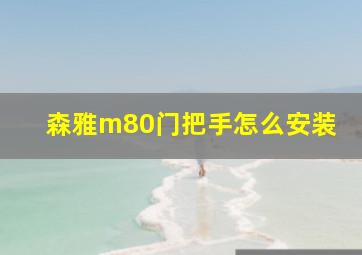 森雅m80门把手怎么安装