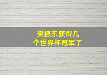 樊振东获得几个世界杯冠军了