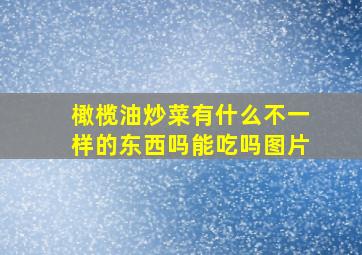 橄榄油炒菜有什么不一样的东西吗能吃吗图片