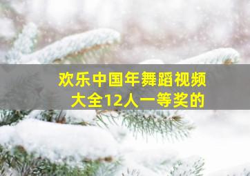 欢乐中国年舞蹈视频大全12人一等奖的