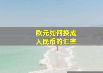 欧元如何换成人民币的汇率