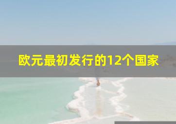 欧元最初发行的12个国家