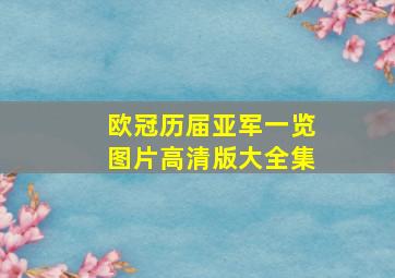 欧冠历届亚军一览图片高清版大全集