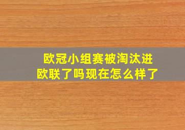 欧冠小组赛被淘汰进欧联了吗现在怎么样了